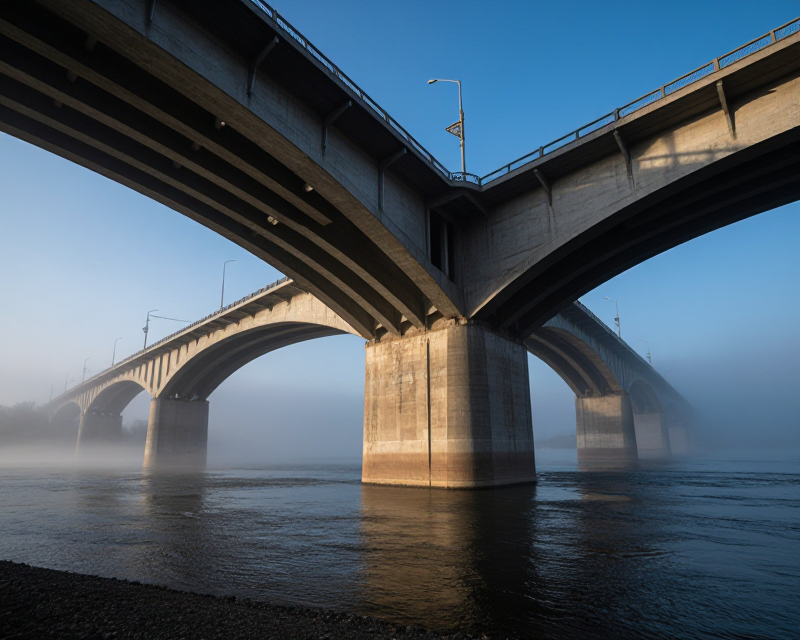 Amnok River Bridge at Dawn