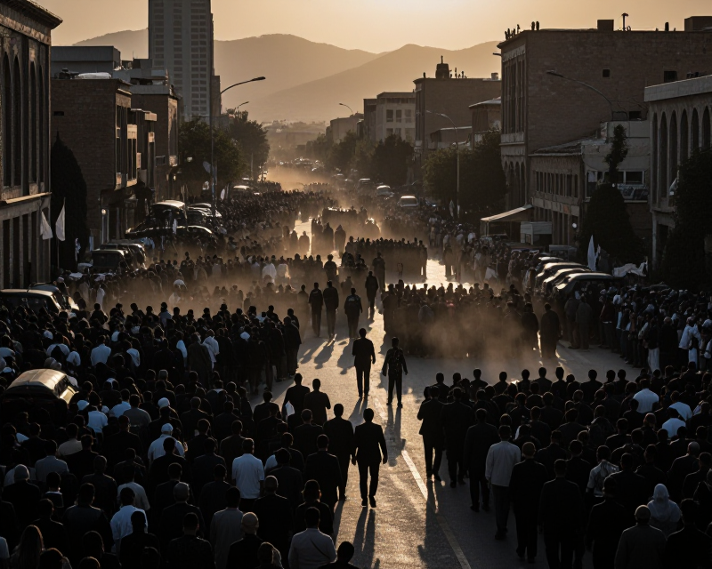 Tehran Funeral Mobilization Atmosphere