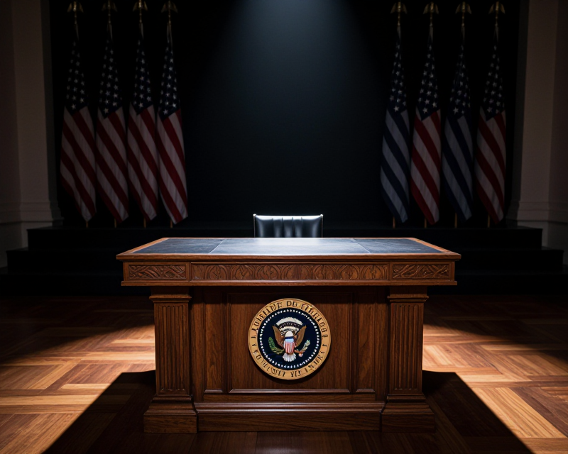 Empty Presidential Signing Table