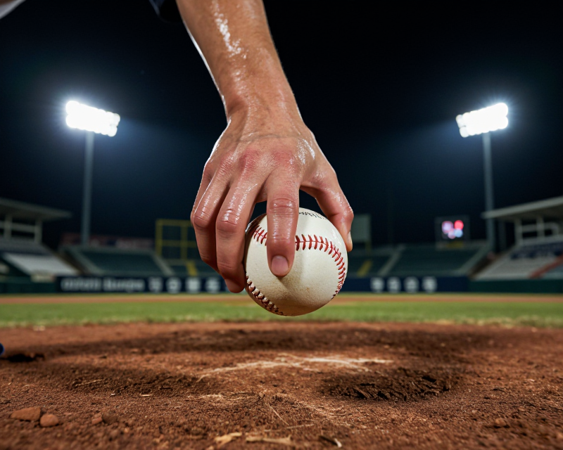 Professional Baseball Pitcher Focus