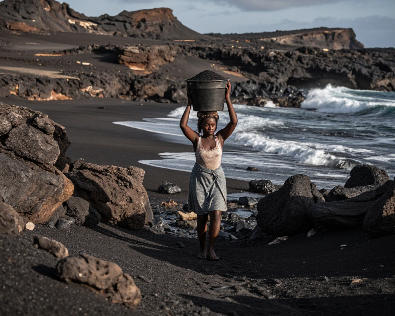 Cape Verde Sand Mining Scene